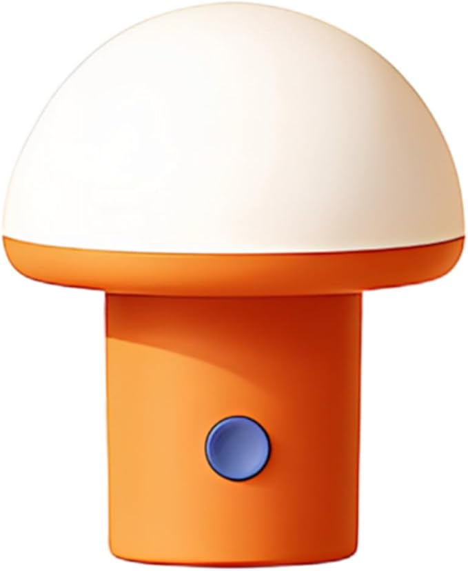 Sgohevn LED Night Light for Bedroom - Cute Mushroom Mini Desk Lamp with 3 Brightness Levels, USB Rechargeable & Portable Bedside Lamp for Kids and Nursery Christmas Gifts for Birthday