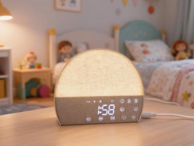 Restore 3 Sunrise Alarm Clock with Sound Machine, Digital Display, Type-C Input, Dual Alarms, White Noise, Smart Light, Touch Controls