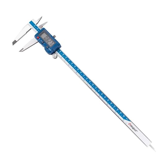 Dasqua 12”/300mm Digital Caliper, Stainless Steel Precision Measuring Tool with Advanced Dual Chip, Large LCD, Resolution 0.0005”/0.01mm, Accuracy ±0.0012”/0.03mm