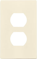 ENERLITES Screwless Duplex Wall Plate, Child Safe Receptacle Outlet Cover, Standard Size, 1-Gang 4.68" x 2.93", Unbreakable Polycarbonate Thermoplastic, UL Listed, SI8821-LA, Glossy, Light Almond