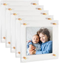 ArtToFrames 14x14 Inch Double Panel Floating Acrylic Picture Frame (Full Frame is 18x18) comes with Gold Standoff Hardware, Made in the USA, 5 Pack