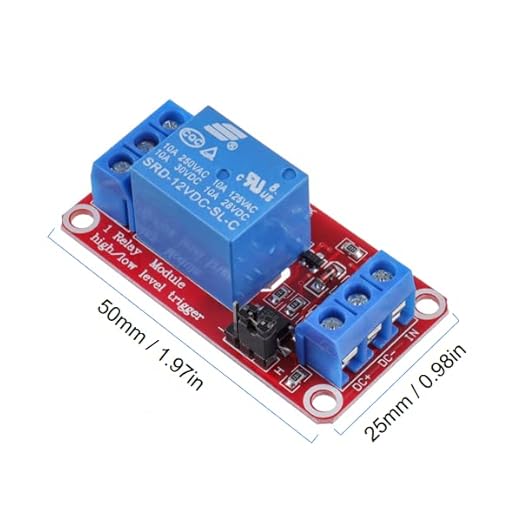 HUAREW 1-Channel 12V Relay Module with optocoupler Isolation Supports high and Low Level triggering (Pack of 10)