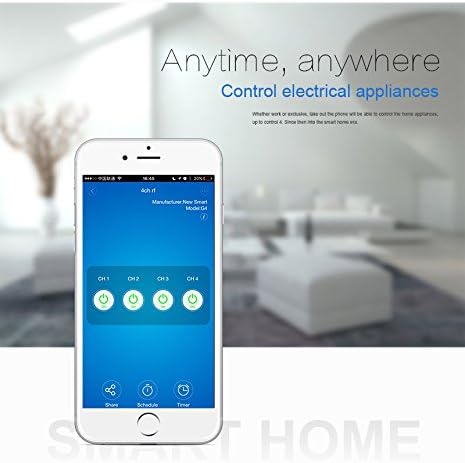 WiFi Relay Switch Module Phone Remote Timer Control for Wireless Android iOS (5-32V 4-Channel)