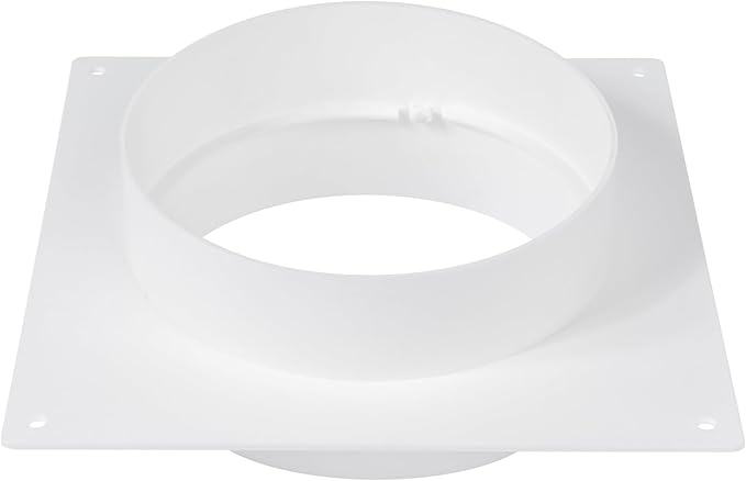 5" Inch Pack of 2 Duct Connector Flange - Plastic Straight Pipe Flange for Heating Cooling - Inlet Outlet Ventilation System - Ducting Coupling Wall Plate - Assembly Joint Set (125mm)