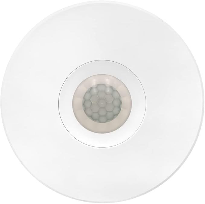 Maxxima Ceiling Mount 360 Degree PIR Occupancy Sensor - Hard-Wired Motion Sensor, 120V LED Compatible, Automatic Sensing Solution for Indoor Use at Max Height 10ft, Ideal for Closets and Pantries