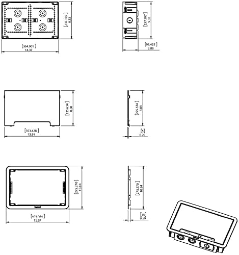 Legrand - OnQ Cable Management, In-Wall Media Box, Dual Purpose Structured Wiring Enclosure with Mounting Bracket, Home Networking Panel, 9 inch, White, ENP0905NAV1