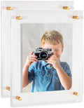ArtToFrames 20x28 Inch Double Panel Floating Acrylic Picture Frame (Full Frame is 24x32) comes with Gold Standoff Hardware, Made in the USA, 2 Pack