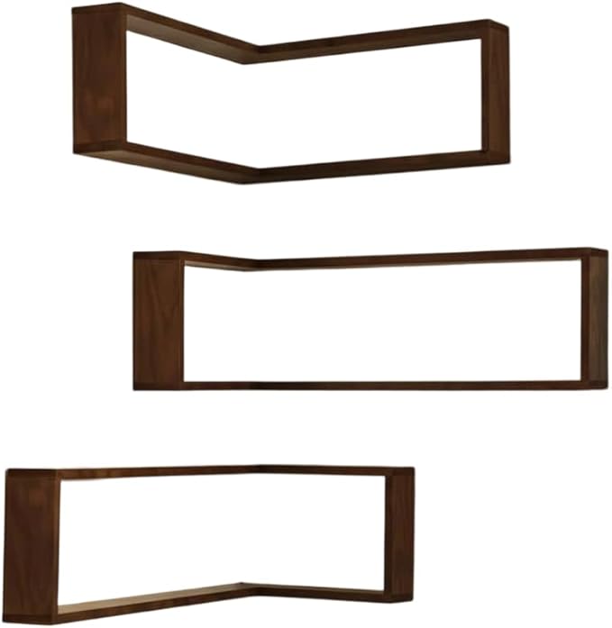 ABOUTYES Illuminated Corner Shelf with Remote, Smart Corner Shelves That Light up Your Space, Corner Shelf Display Rack for Figurines
