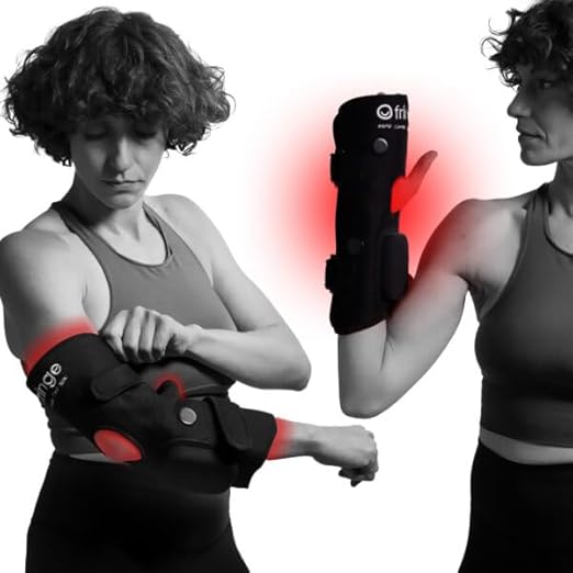 Fringe Red Light Therapy for Body, with Vibration Massage, Use Anywhere, Knee, Elbow, Foot, Hand & Ankle, Both Red 660nm and Infrared 850nm, 360 LED Lights, Sports Recovery