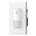 ELEGRP Matte White Single Pole Occupancy Motion Sensor Light Switch, Need Neutral Wire, 120° Sensor Coverage PIR Infrared Motion Activated, for CFL/LED/MLV/INC/HAL/Fan, UL,1 Pack