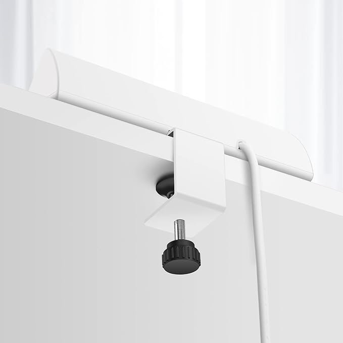 Jgstkcity Desk Clamp Power Strip,40W Total Fast Charging Station,2 PD 20W USB C Ports,Desk Edge Mount Surge Protector for Home, Office,3 Outlets,Fit 1.96" Tabletop Edge,ETL Listed,White