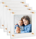 ArtToFrames 14x14 Inch Double Panel Floating Acrylic Picture Frame (Full Frame is 18x18) comes with Gold Standoff Hardware, Made in the USA, 4 Pack