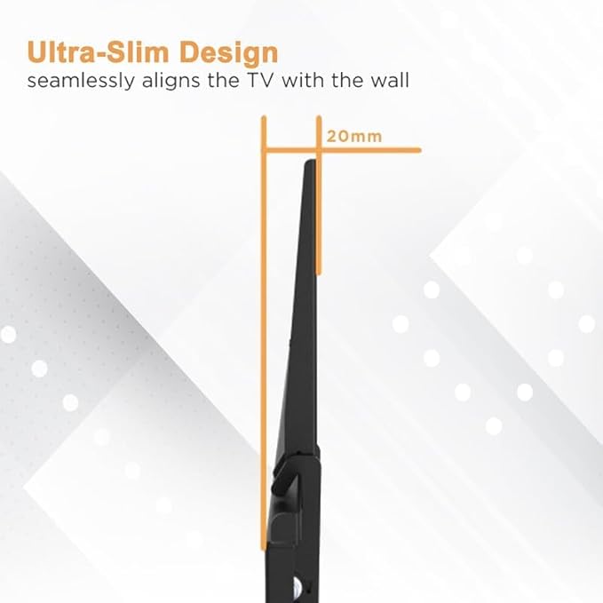 Ultra Slim Flat TV Wall Mount Bracket for Samsung BEC-H 55" Class 4K UHD Commercial LED TV - BE55C-H - Low 1.4" Profile Design, Heavy Duty Steel, Flush to Wall, Simple Install