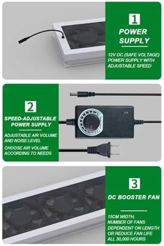 Adjustable Door & Window Exhaust Fan with Filter, 52-140cm, 85m³/h Airflow, 2800 RPM, Punch-Free Installation for Home, Kitchen, Bedroom & Office Use