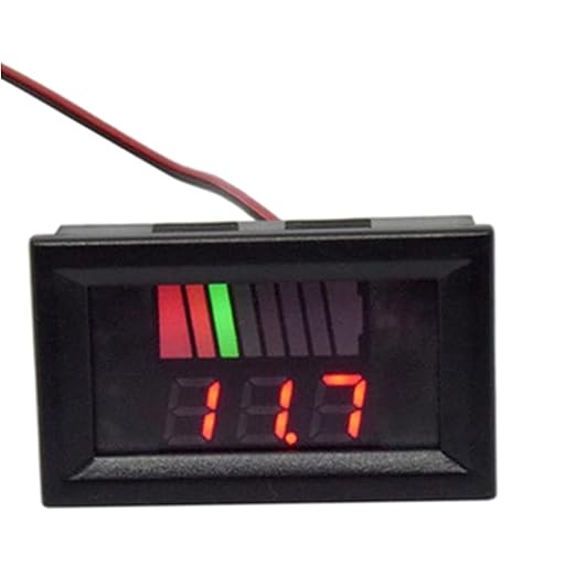Battery Charge Level Indicator Universal Car Battery Capacity Meter Tester Checker 12V-72V Red Car Tester Motorcycle Checker Capacity Meter