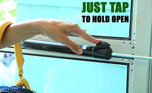 Touch 'n Hold Smooth Door Closer - Single Kit (Green) - Standard-Duty Door Closer with Touch-Button Hold Open Feature & Smooth Closing Motion – for (Medium & Lightweight) Storm, Screen Doors.