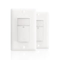 ECOELER Single Pole Occupancy Motion Sensor Light Switch, PIR Infrared Motion Activated Switch with Sensitivity & Delay Adjustable, Neutral Wire Required, for Kitchen, Garage, Stairwell, 2 Pack
