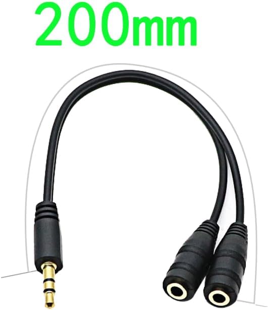 Headphone Splitter for 2 Headphones 2 Way 3.5mm Adapter Aux Cable Mini Jack Male to Dual Female Stereo Audio Y Splitter Couple Adapter Compatible with iPad iPhone iPod MacBook PC Amplifier Speaker