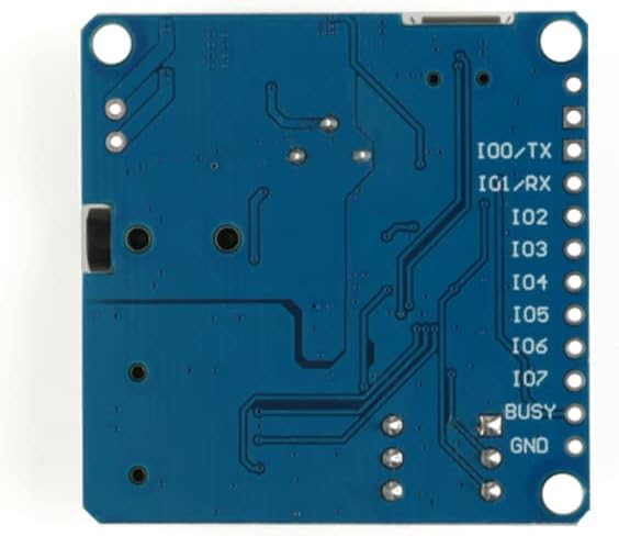 JESSINIE DY-SV5W Voice Playback Module MP3 Player Music Voice Board IO Trigger UART Serial Adapter Control Playback Module Sound Board Micro USB I/O Broadcast Function Amplifier Board Support 32G Card