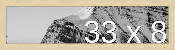 Frame It Easy 33 x 8 Wheat Wood Frame (Derby)