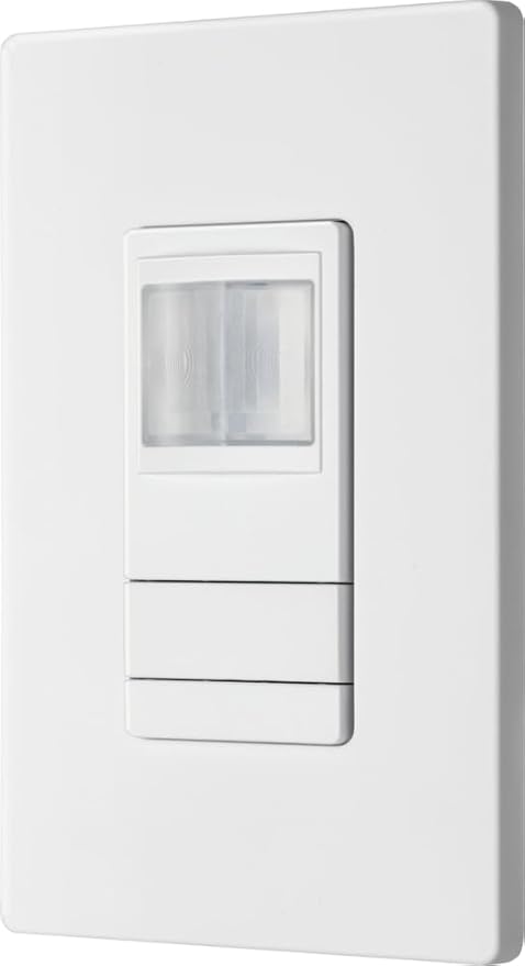 Lithonia Lighting SensorSwitch Wall Mount Motion Sensor Switch, Passive Infrared Wall Switch and Occupancy Sensor, WSXA Series, Single Relay, White (WSXA WH)