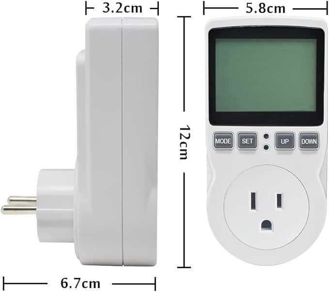 KETOTEK Watt Meter Power Meter Plug Electricity Usage Monitor, Energy Monitor with Backlight, Kilowatt Meter Socket Outlet, Voltage Amps Power Consumption Meter, Overload Protection