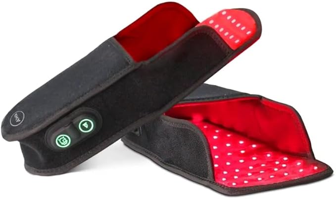 American Wellness Authority Red & Near-Infrared LED Foot Light Device – Dual-Wavelength Light Panel Slippers with Adjustable Heat, Indoor Home Use (2 Slippers)