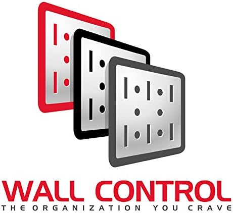 Wall Control ASM-SL-008 B Pegboard Slotted Tool Holder Bracket Slotted Metal Accessory for Wall Control Pegboard Only, Black