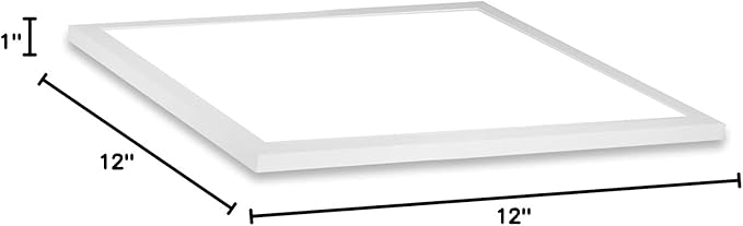 NUWATT 1x1 FT LED Square Surface Mount Panel, 5CCT 2700K/3000K/3500K/4000K/5000K Selectable, 1500LM 18W, Internal Driver, Dimmable Flat Panel, 120V, CRI90, 12" Inch Flush Mount Ceiling Light, 1" Thick