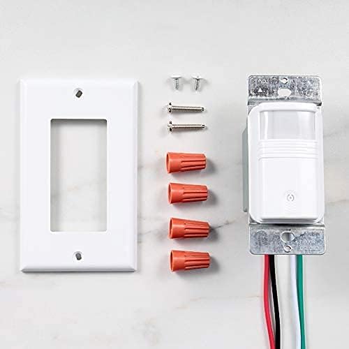 EverElectrix 10 Pack Motion Sensor Light Switch, Neutral Wire Required, Single Pole Only (Not 3-Way), Indoor in-Wall Occupancy Sensor with Wall Plate, Adjustable Timer, Title 24, UL Certified, White