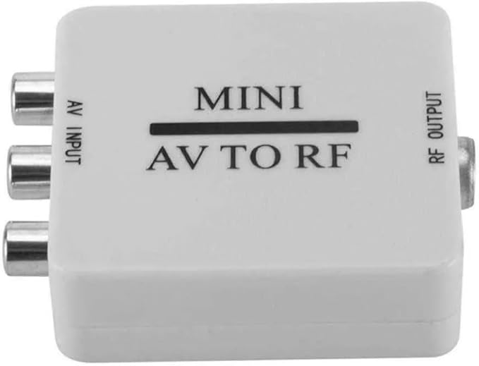 SAIZHUO Video Converter,AV to RF Mini Video Converter Box Driver-Free Adapter TV Signal Switcher 67.25Mhz 61.25Mhz,AV to RF Signal Converter Guaranteed,Stable Performance