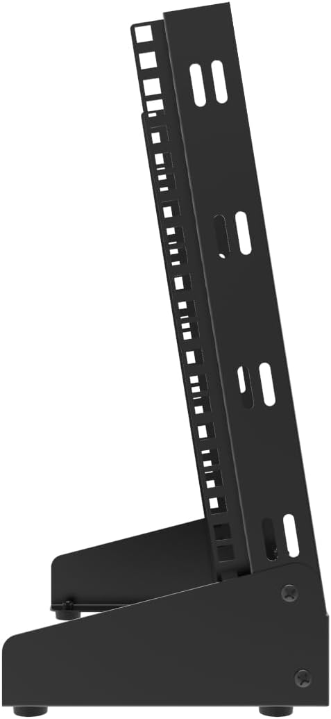 QiaoYoubang 8U Small Desktop Network Rack, 10 inch Mini Open Frame Desktop Cabinet for 10 inch Network, Servers, Audio, Video and Studio Equipment Free Standing Home Office Rack (8U)
