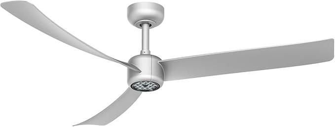 ocioc Ceiling Fans with Lights,52 Inch Low Profile Ceiling Fan with Remote,Quiet Reversible DC Motor,Dimmable LED,6 Speeds,Modern Ceiling Fan for Bedroom,Living Room(Silver)