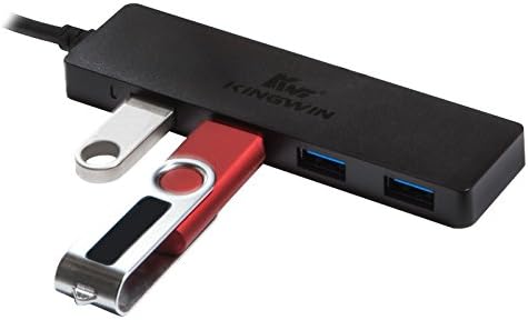 Kingwin USB Hub 4 Port USB C to USB 3.0 Data Hub for Mobile SSD, Macbook, Mac Pro / Mini, iMac, Chromebook, Surface Pro, USB Flash Drives, Notebook PC, XPS, and More [Ultra Slim]