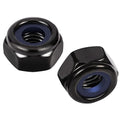 MewuDecor 5/16-18 Nylon Insert Hex Lock Nuts Locknuts, 304 Stainless Steel 18-8, Black Oxide, 50 PCS