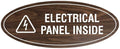 Signs ByLITA Oval Electrical Panel Inside Sign (Walnut) - Small