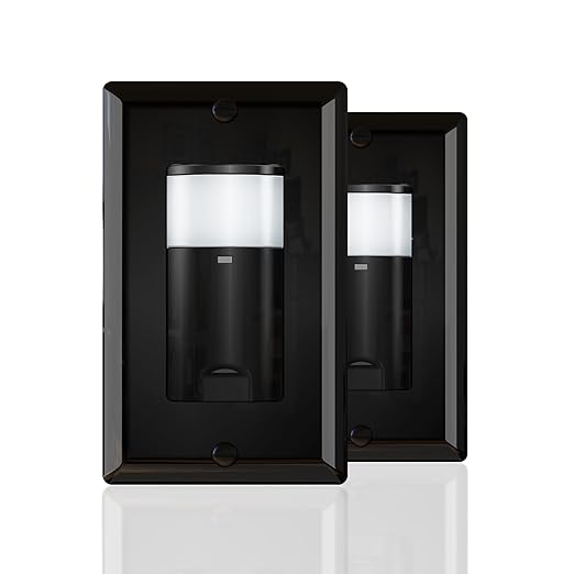 ECOELER Single Pole Occupancy Motion Sensor Switch, PIR Infrared Motion Activated Switch with Sensitivity & Delay Adjustable, Neutral Wire Required, for Kitchen, Garage, Stairwell, Black, 2 Pack