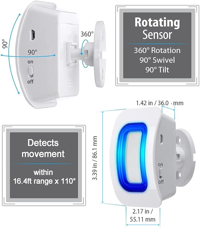EverNary Bed Alarm for Elderly Dementia Patients,Portable Wireless Caregiver Pager Bed Alarms and Fall Prevention Alert for Elderly,Elderly Monitoring for Home