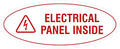 Signs ByLITA Oval Electrical Panel Inside Sign (White/Red) - Large 2 Pack