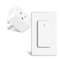 Remote Plug in On Off Switch,GreenCyle Outlet Plug with Remote, Wireless On/Off Light Switch Wall Mounted,15A/1500W,TUV Listed, No Wiring Needed,500ft RF Range, for Lamps, Fans, Household Appliances
