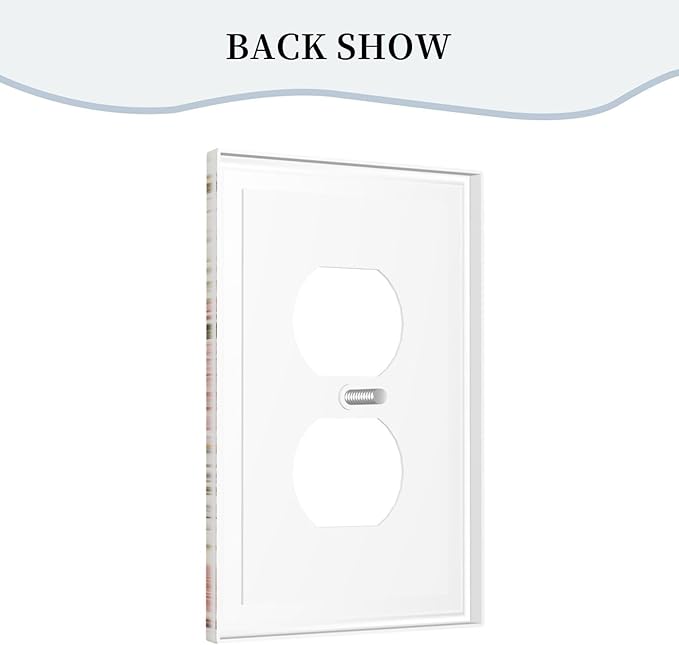 Bvtewkhz Floral Plant Watercolor Flowers Duplex Outlet Decorative Outlet Covers Light Switch Plate Electrical Receptacle Switchplate For Bathroom Kitchen Bedroom