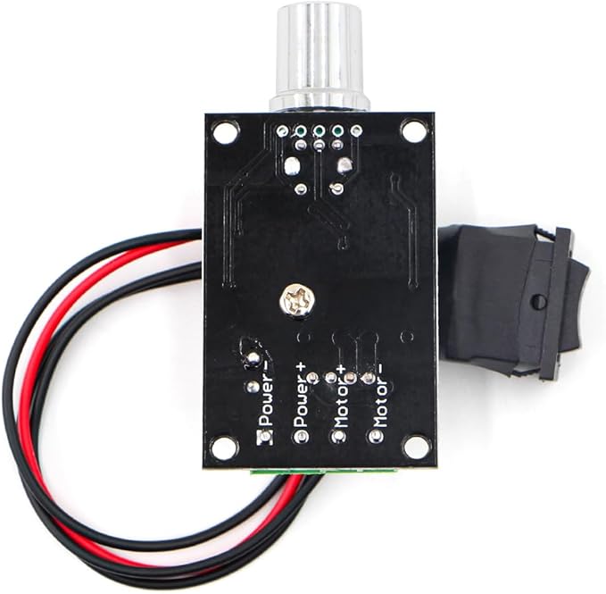 RioRand Small PWM DC Motor Speed Controller - for 6V 12V 24V 28V 3A 80W Low-Voltage Gear Motors with Forward/Reverse Switch Control