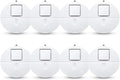 EVA LOGIK Modern Ultra-Thin Window Alarm with Loud 120dB Sound and Vibration Sensors Compatible with Virtually Any Window, Glass Break Alarm Perfect for Home, Office, Dorm Room- 8 Pack