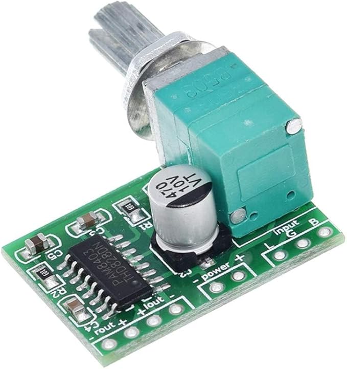 Gebildet Mini 3W+3W DC 5V Audio Amplifier Handy Digital Power Amp Module Board Dual-Channel PAM8403 Stereo Amplifiers with Potentiometer for DIY Portable