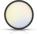TOPELER Black LED Flush Mount Ceiling Light, 9inch 24W 2000Lm Dimmable Overhead Lighting Fixture, 5CCT Selectable Round Flat Panel Light for Laundry, Stairwell, Basement, Bathroom