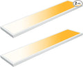 Mcacggo 1x4 LED Flat Panel Light Surface Mount, 3000K-4000K-5000K Selectable & Triac Dimmable, 12x48 Inch Flush Mount Ceiling Light for Kitchen Garage, 40W, 100-277V, ETL, White, 2 Pack