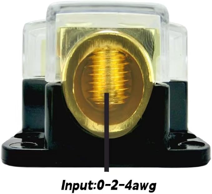 KCT 0/2/4 Gauge in 4/8 Gauge Out 2 Way Amp Power Distribution Block for Car Audio Splitter