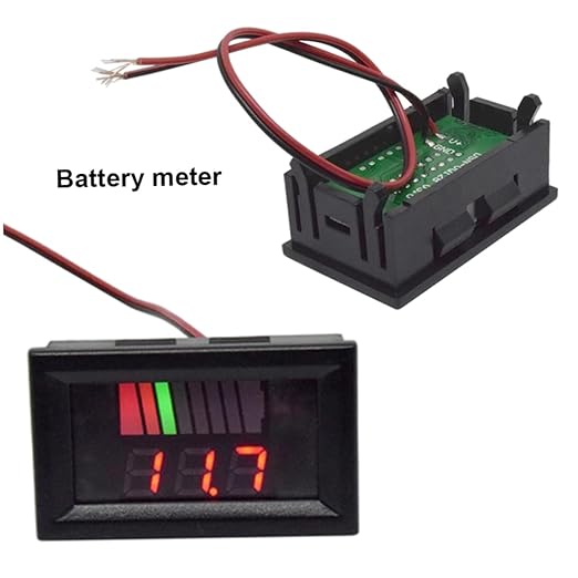 Battery Charge Level Indicator Universal Car Battery Capacity Meter Tester Checker 12V-60V Red Car Tester Motorcycle Checker Capacity Meter