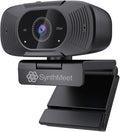 SynthMeet 4K Webcam for PC, 1080P@60FPS, 4K Camera with Noise-reducing Microphone, 92°FOV, 8MP USB Webcam Plug and Play, Privacy Cover, Works Perfect for Meeting Platform Zoom/Teams/Skype/Google Meet