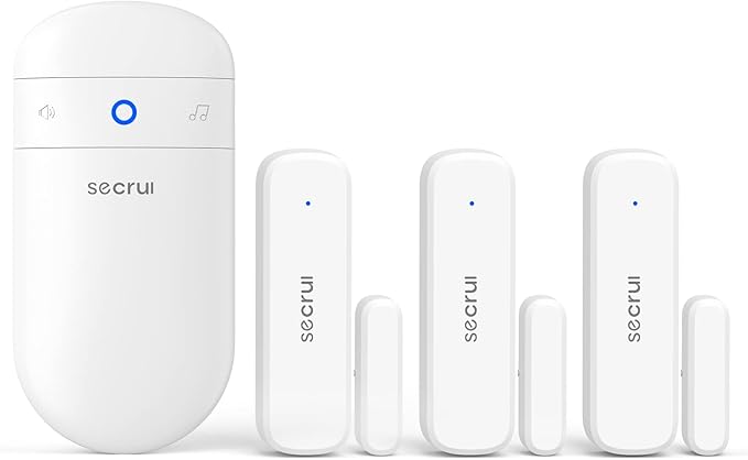 SECRUI Door Chime with Adjustable Volume –Wireless Entry Alert with 52 Chimes – 500ft Rage Door Open Sensor Alarm for Home/Business/Office/Store – Easy Installation – LED Indicators